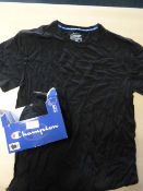 *Champion Black Round Neck Tops Size: M 2pk