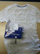 *Champion White Round Neck Tops Size: M 2pk