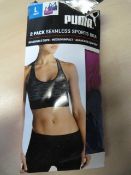 *Puma Seamless Sports Bra 2pk Size: L