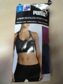 *Puma Seamless Sports Bra 2pk Size: L