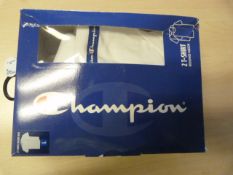 *Champion White Round Neck Tops Size: L 2pk