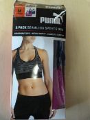 *Puma Seamless Sports Bra 2pk Size: M