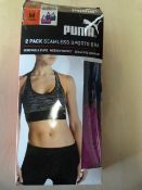*Puma Seamless Sports Bra 2pk Size: M
