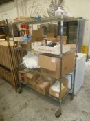 * mobile wire storage rack 4 shelf 1200w x 600d x 1720h