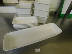* Assorted Presentation Crockery approx 10 large square and rectangle display dishes