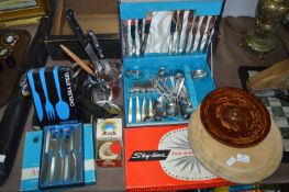 Vintage Cutlery Sets, Kitchenalia, Bread Board, etc.