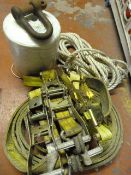 Four Ratchets, Nylon Rope, 3000kg Strap, and a Lar