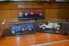 Three Burago Diecast Model Cars