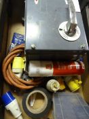 *60a 500v MEM Electrical Box, Plugs, Can of Dust R