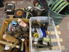 Pallet of Assorted Tools Including Planes, Garden