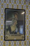 Framed St John Ambulance Poster