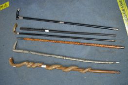 Six Period Walking Sticks