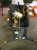 Wheelbarrow with a Quantity of Garden Tools, Twine