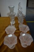 Cut Glass Decanters, Vases, etc.