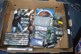 James Bond, Cars, Books, DVDs, etc.