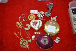 Ladies Compacts, Costume Jewellery, etc.
