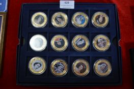 Twelve Pictorial Royal Commemorative Coins