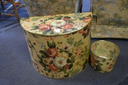 Retro Linen Bin and Matching Waste Paper Basket
