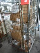 Cage of Assorted Plastic Guttering and Plumbing Fi
