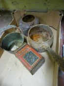 *Glue Pot, Brass Jam Pans, Saucepan and Tin