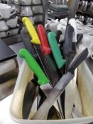 *large selection of chefs knives