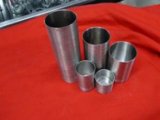 *set of 5 wine and spirit thimble measures