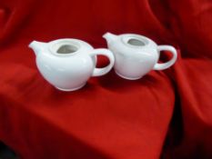 *white teapots without lids x 19