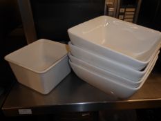 *large white bowls x 5