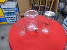 *glass jars x 3 - one with tap