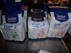 *selection of loose leaf teas; 3x green, 3x breakfast, 3x earl grey