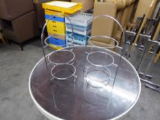 *afternoon tea plate stands chrome x2