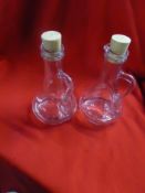 *vinaigrette bottles with corks x 4