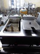 *Lincat countertop double fryer, 3 phase with fryer baskets 600w x 600d x 300h