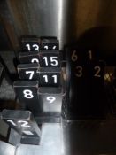 *Table numbers - black/wooden x 13