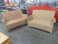 *wicker sofas x 2
