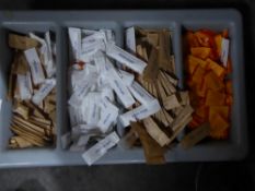 *tray with assorted sugars and sweeteners