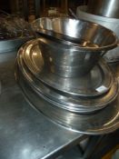 *S/S trays and bowls x 12