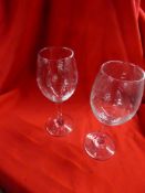 *champagne flues/wine glasses in glass tray