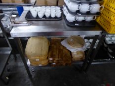 *S/S prep bench with up stand and under shelf 900w x 600d x 900h