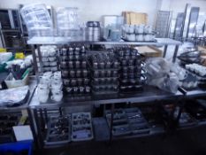 *S/S prep bench with up stand, under shelf and top shelf 1900w x 600d x 900h