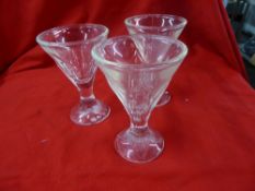 *glass sundae glasses x 18