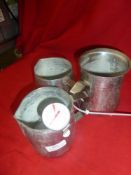 *S/S milks jugs x 3 and milk thermometer