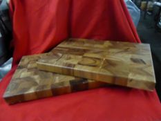 *wooden butchers block chopping boards x 2