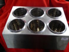 *S/S 6 hole cutlery/condiment holder