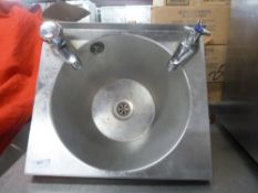 *S/S hand wash sink with taps 380w x 330d