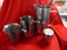 *selection of S/S milk jugs - various sizes and chocolate shaker x approx. 8 items