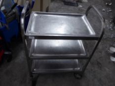 *small 3 tier S/S hostess trolley 590w x 380d x 820h