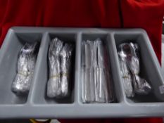 *grey cutlery tray with cutlery assortment - all brand new