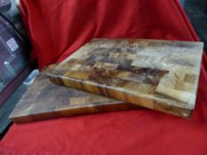 *wooden butchers block chopping boards x 2
