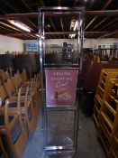 *A3 chrome POS stand